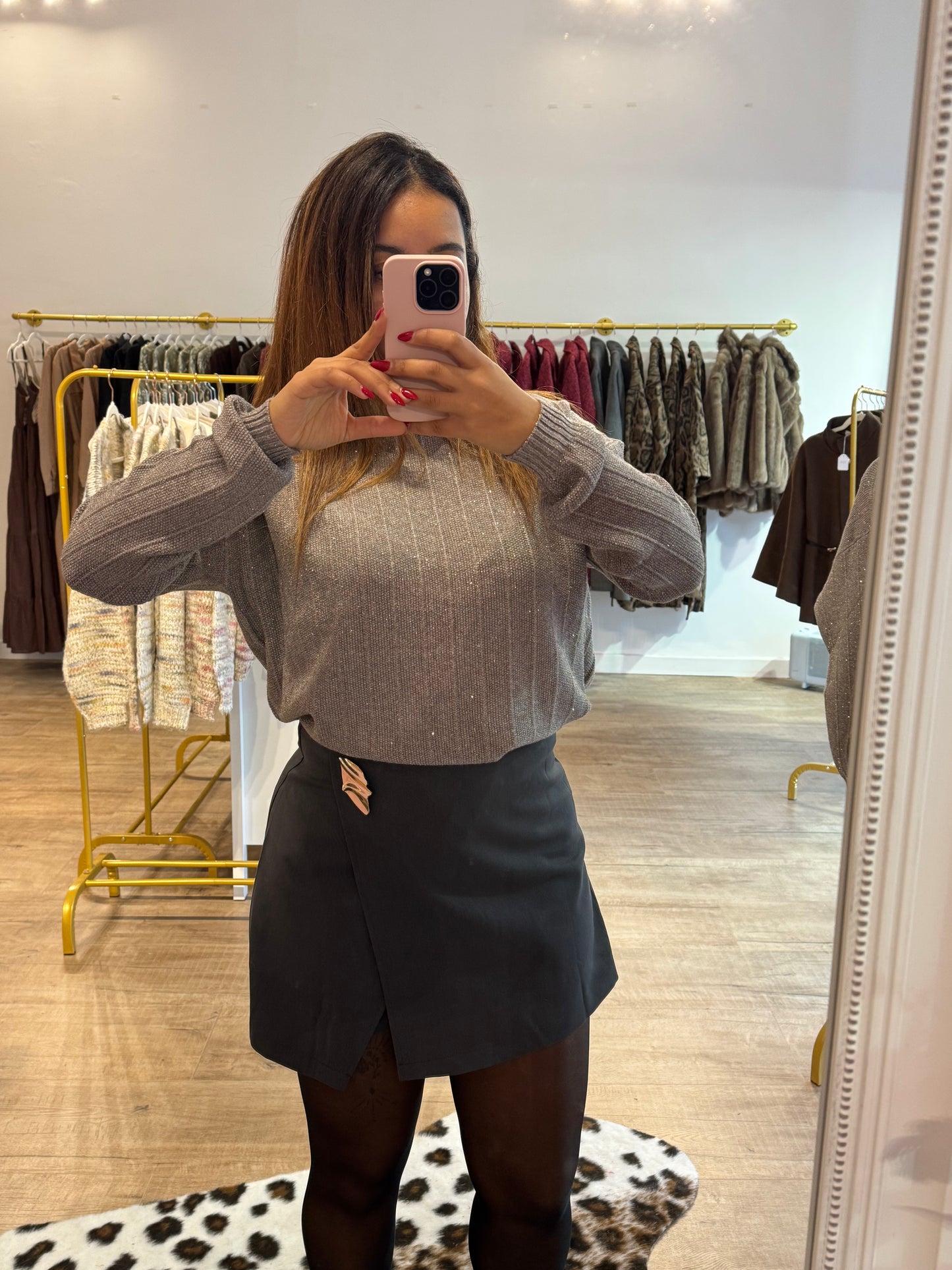 Jupe-Short – Boutons Dorés Bijoux