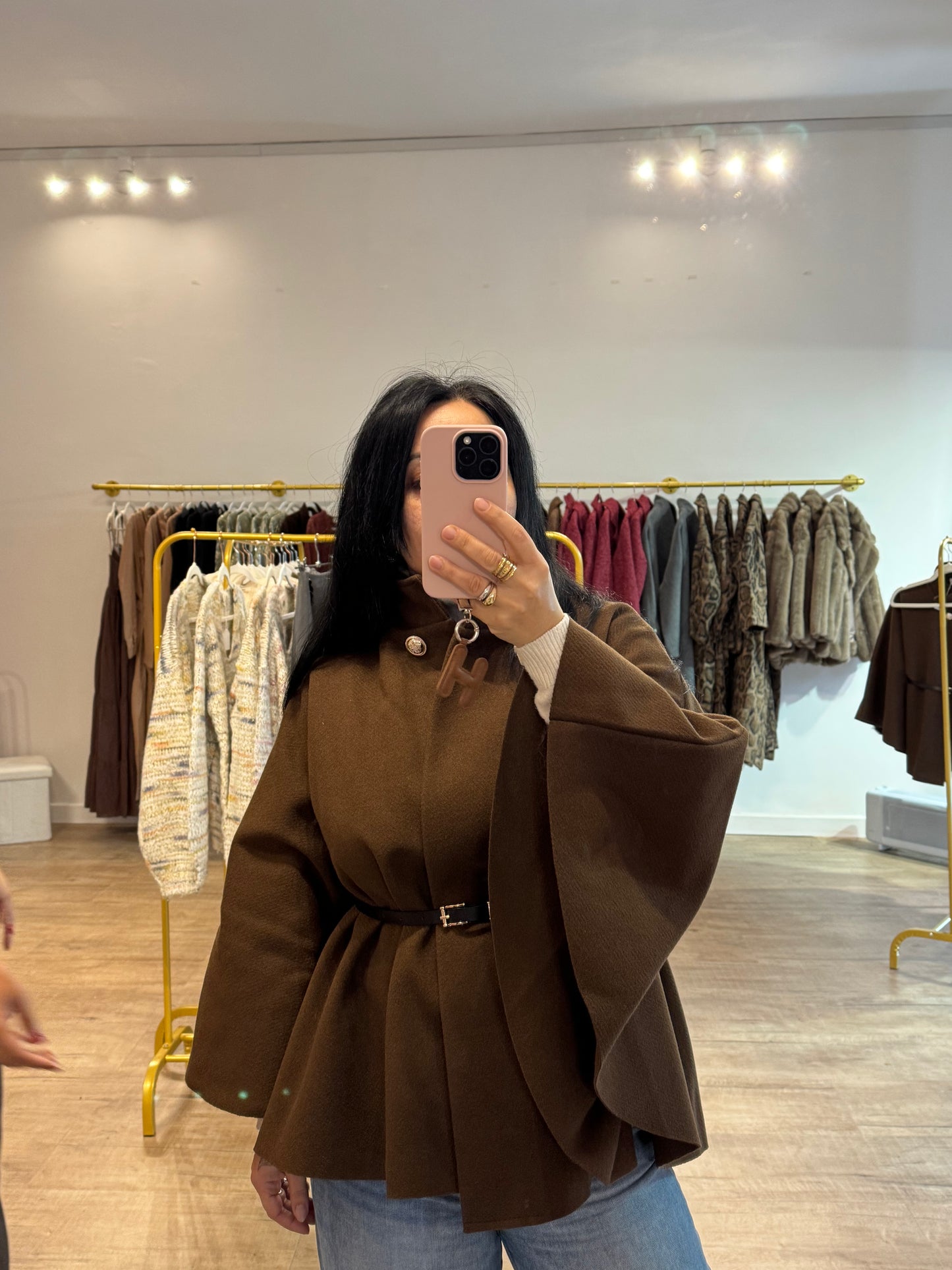 Cape Ceinturée Marron