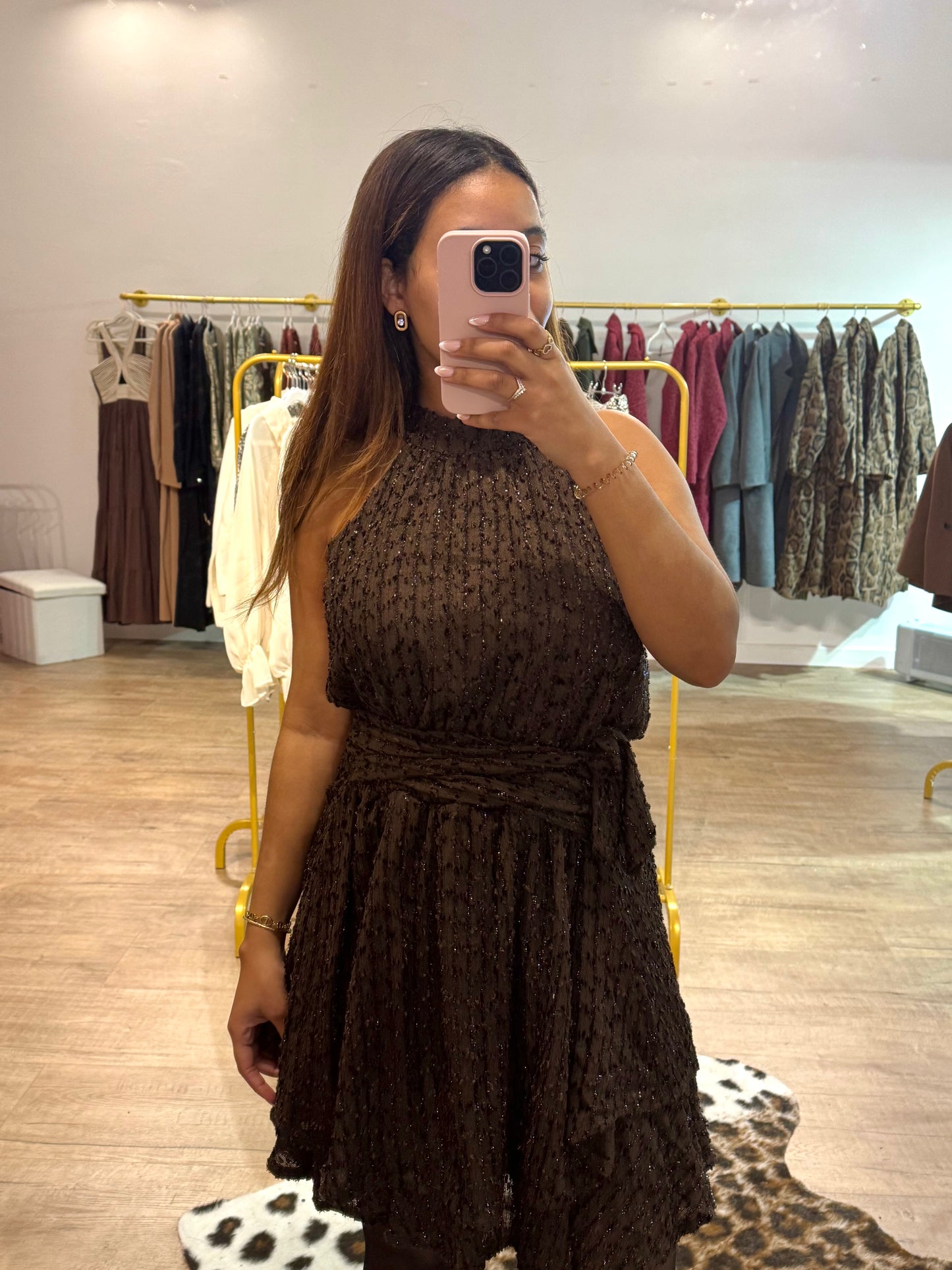 Robe scintillante marron