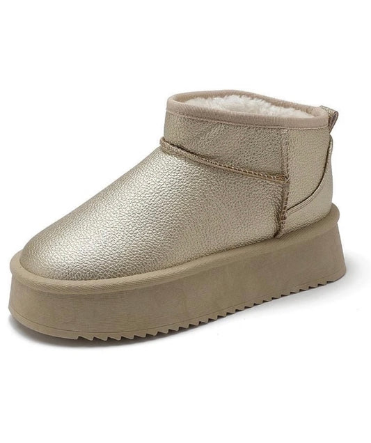 Bottines fourrées dorées