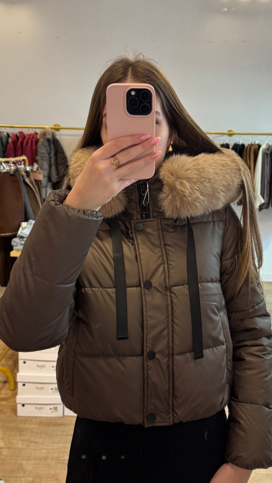 Doudoune à fourrure amovible
