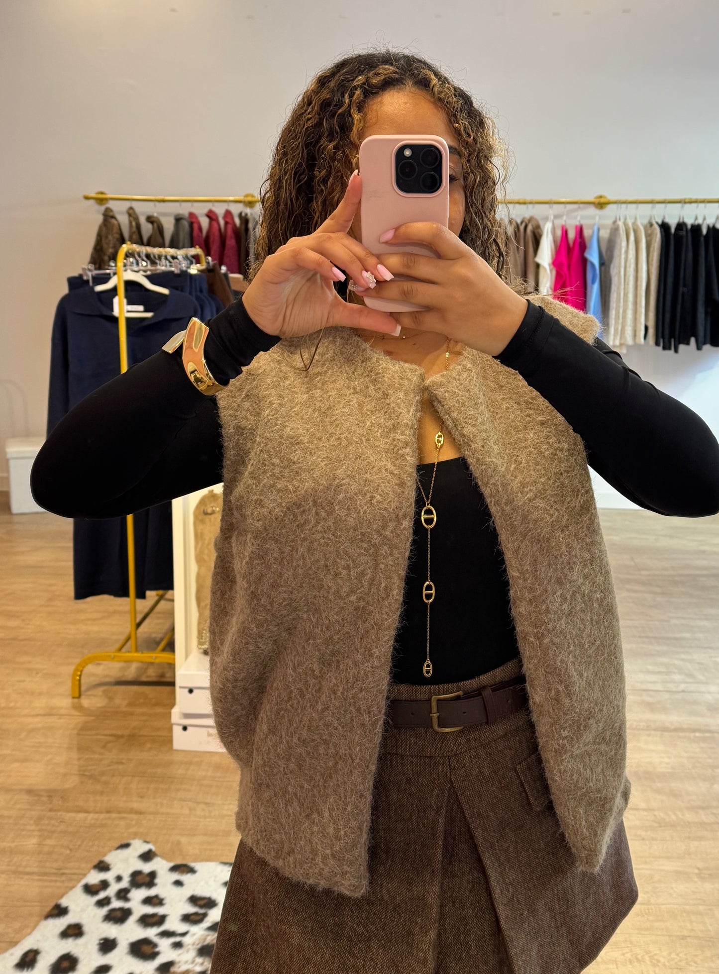 Veste Sans Manches Beige