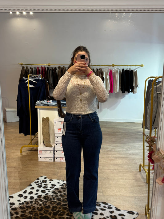 Jean Bleu Brut Wide Leg