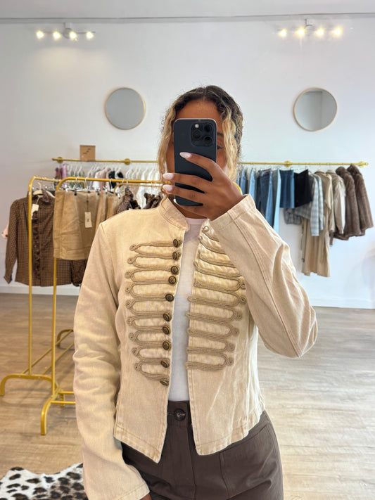 Veste beige à boutons Manuella