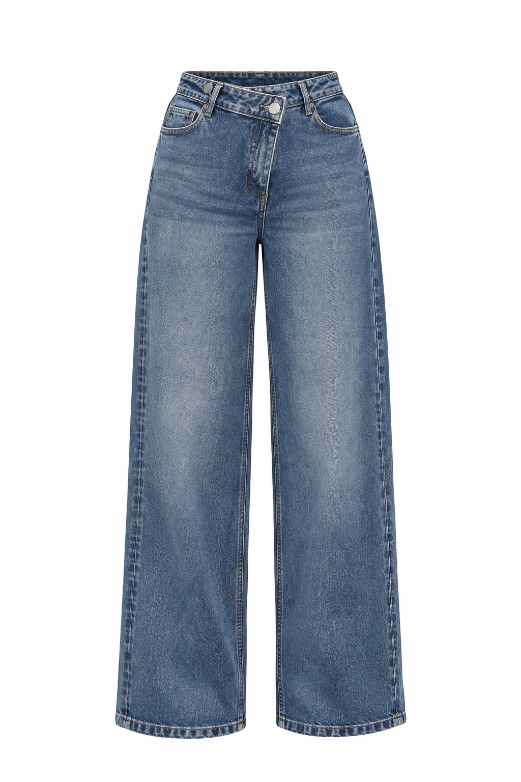 Jeans à boutons croisés