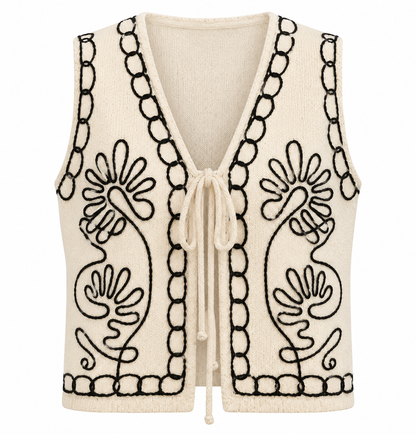 Gilet sans manches noir & blanc