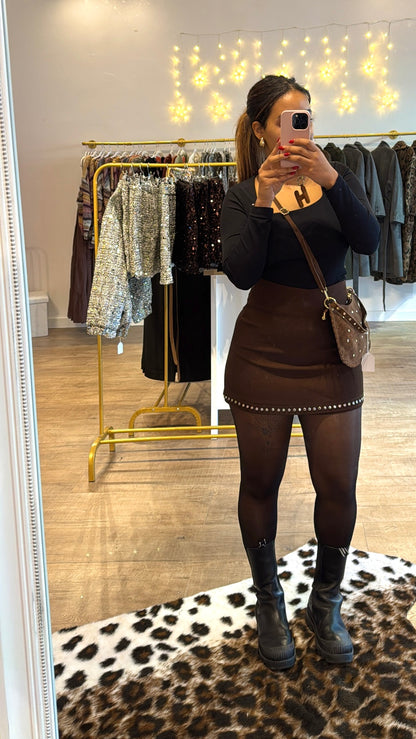 Jupe-Short Marron