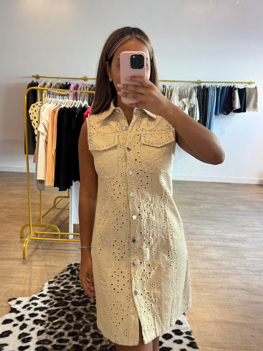 Robe chemise sans manches