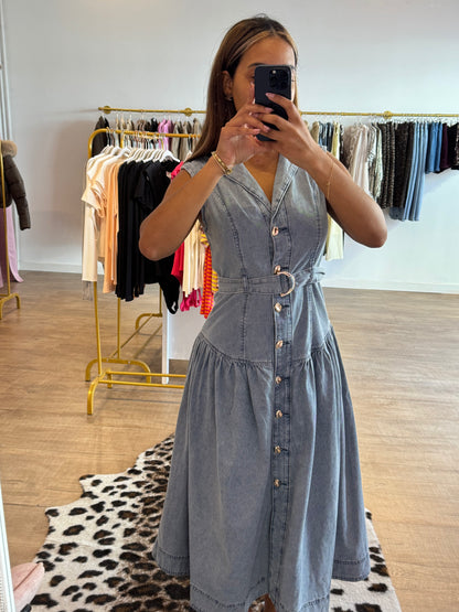 Robe longue en jean