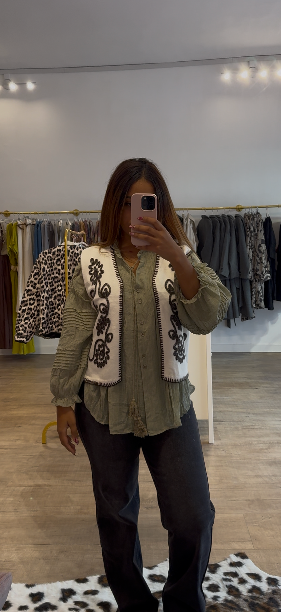 Veste Sans Manche Blanc Cassé