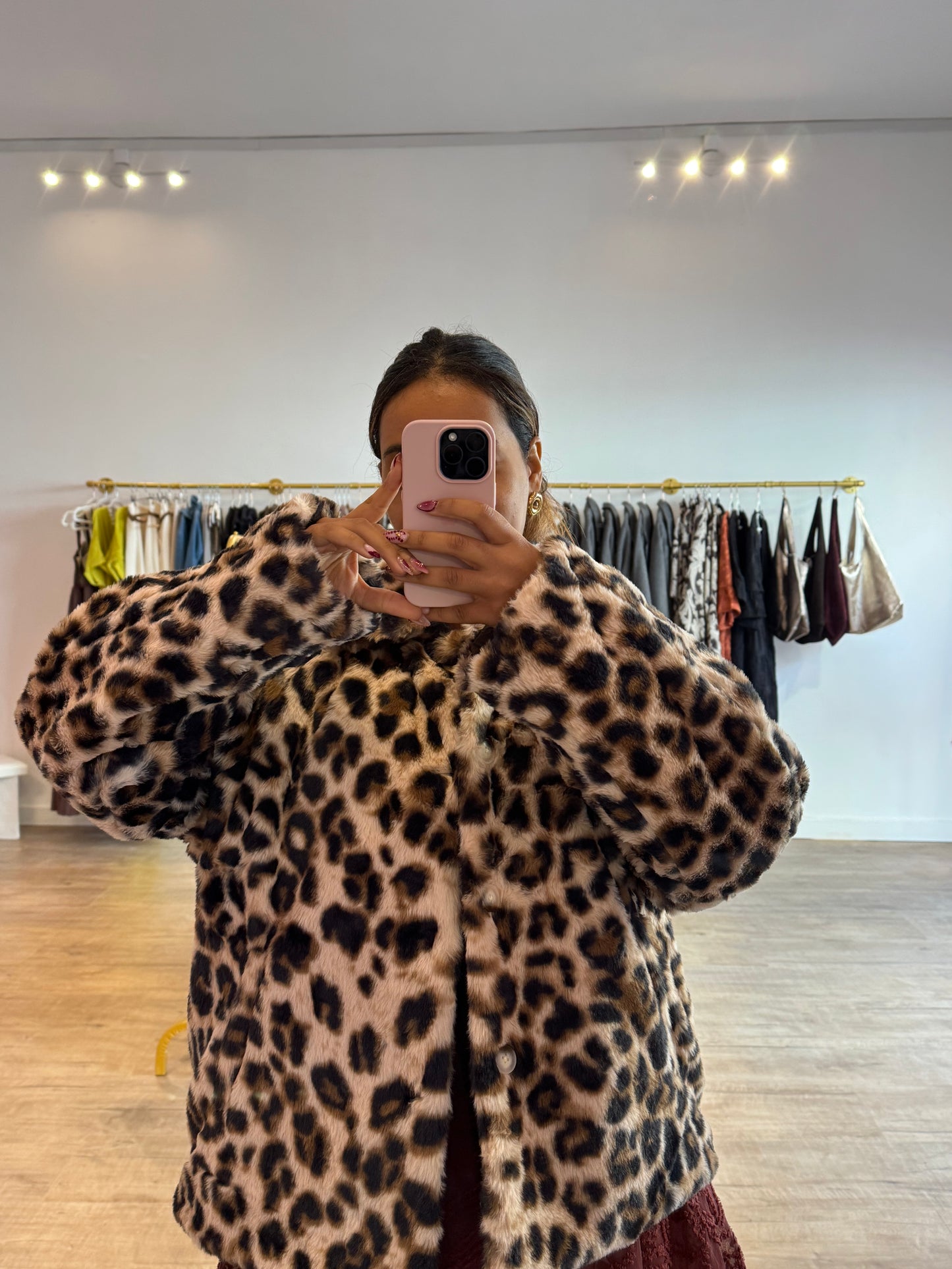 Veste Réversible Marron & Léopard