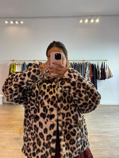 Veste Réversible Marron & Léopard