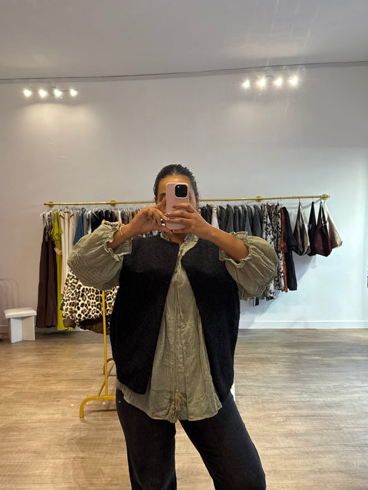 Veste sans manche bleu marine