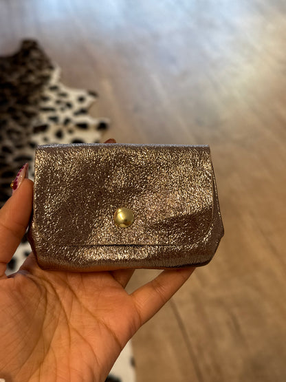 Porte-monnaie en cuir retourné