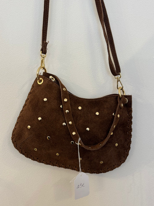 Sac en Cuir Retourné à Clous