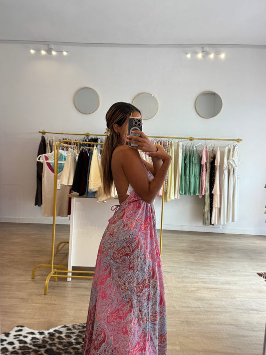 Robe bohème rose