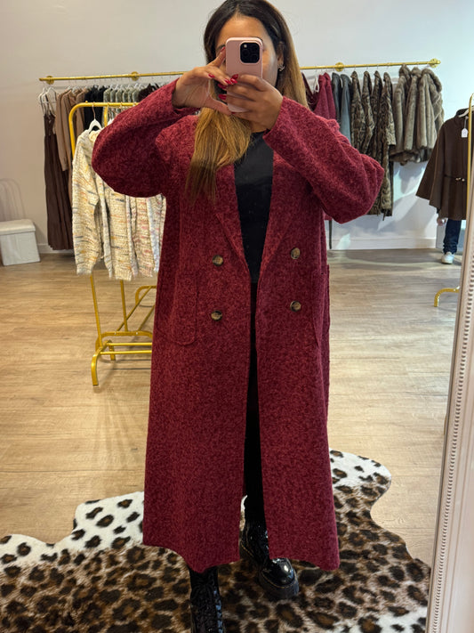 Manteau Long Bordeaux