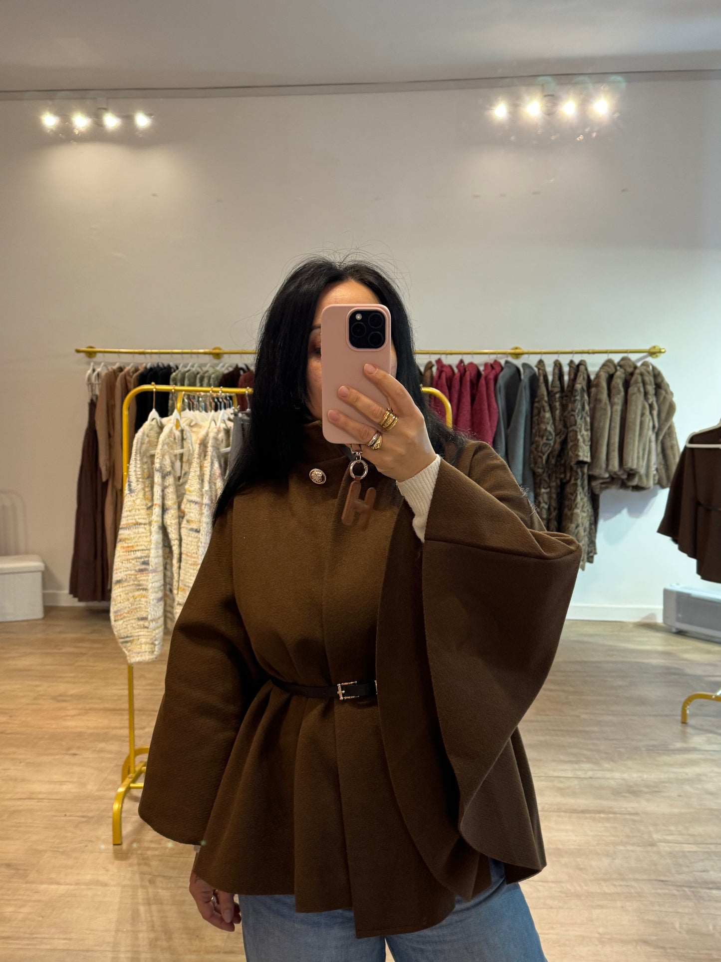 Cape Ceinturée Marron