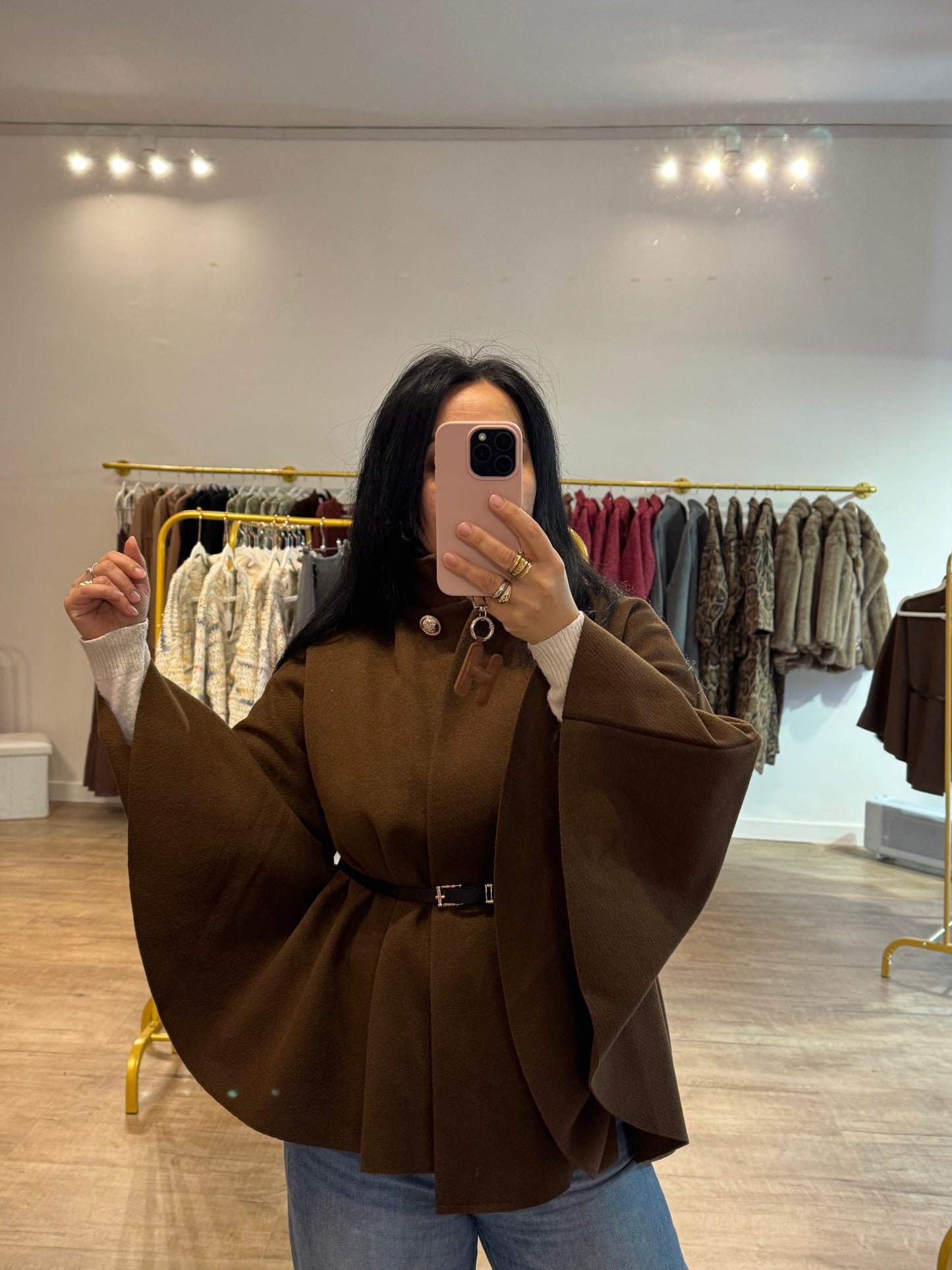 Cape Ceinturée Marron