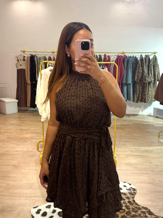 Robe scintillante marron