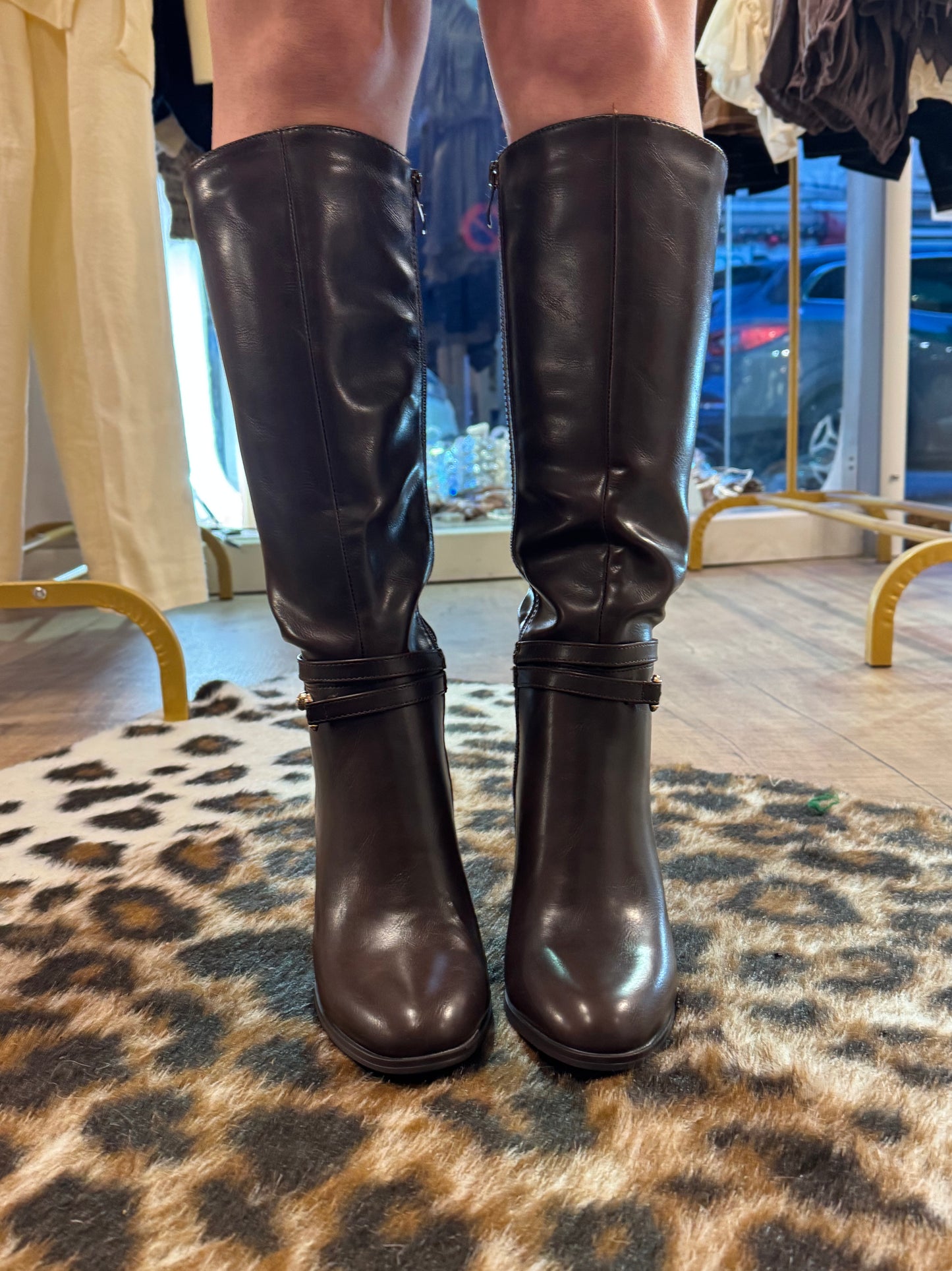 Bottes marron à talons