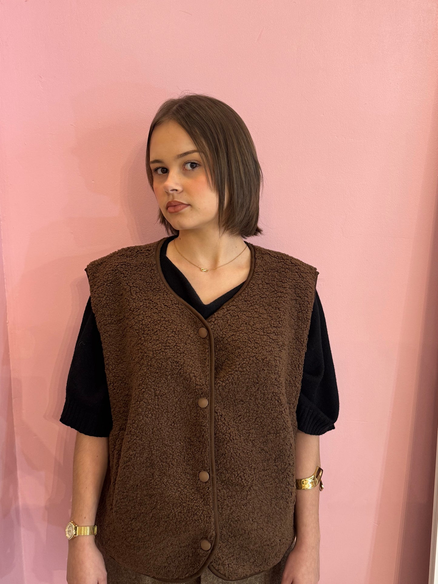 gilet sans manches - Marron