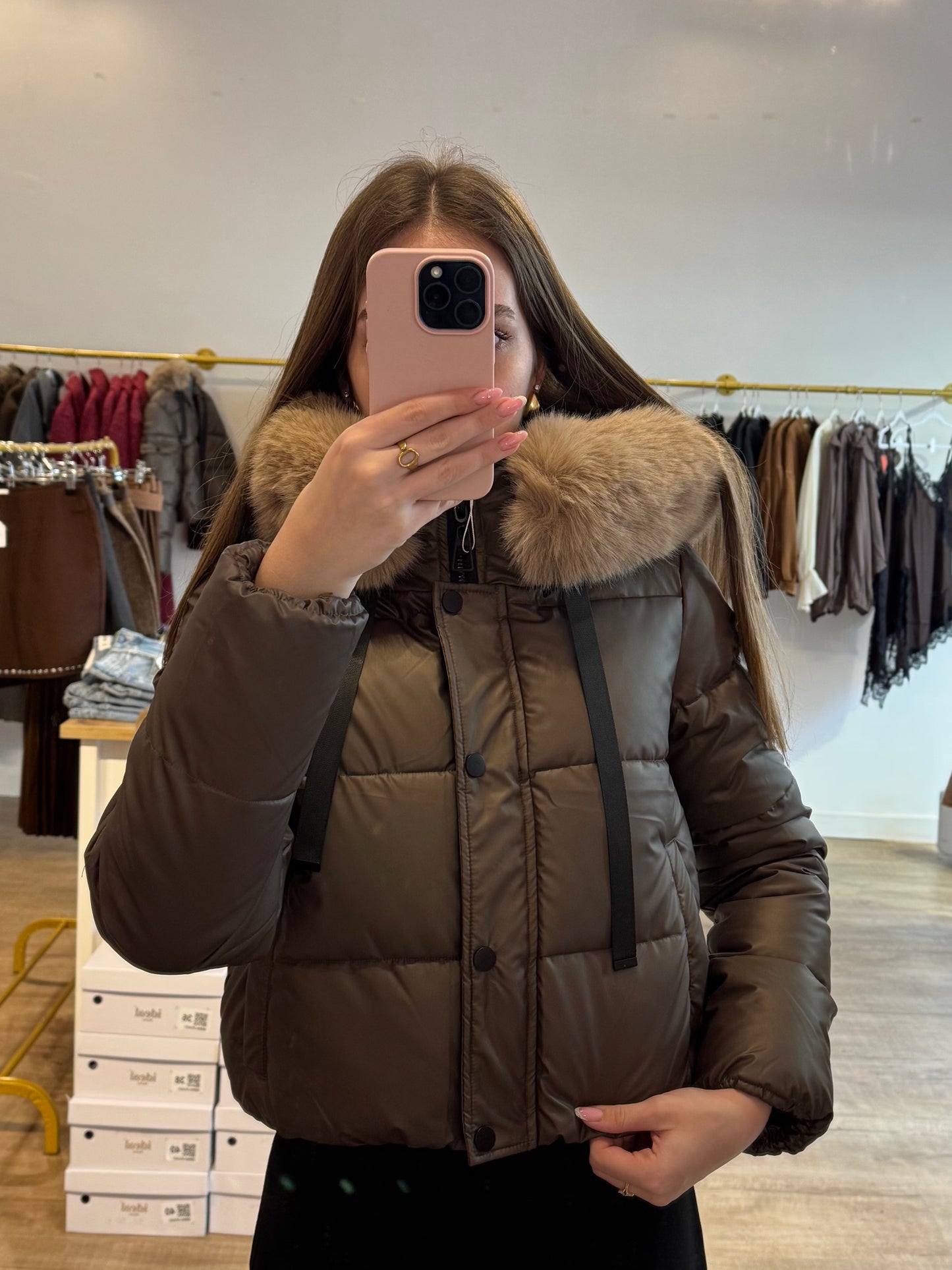 Doudoune à fourrure amovible