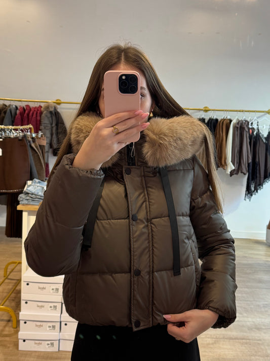 Doudoune à fourrure amovible