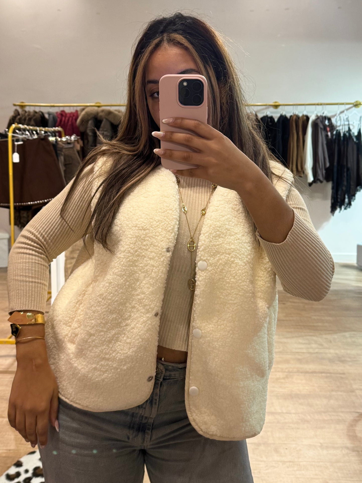 gilet sans manches - écru