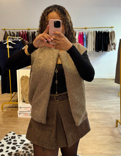 Veste Sans Manches Beige