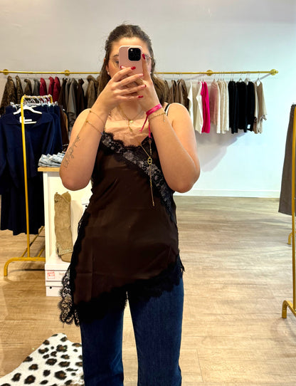 Top Bretelles Dentelle Élégante