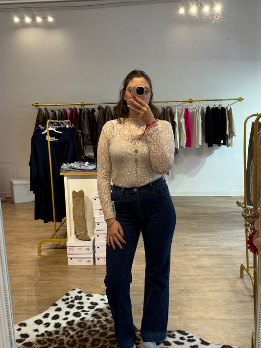 Jean Bleu Brut Wide Leg