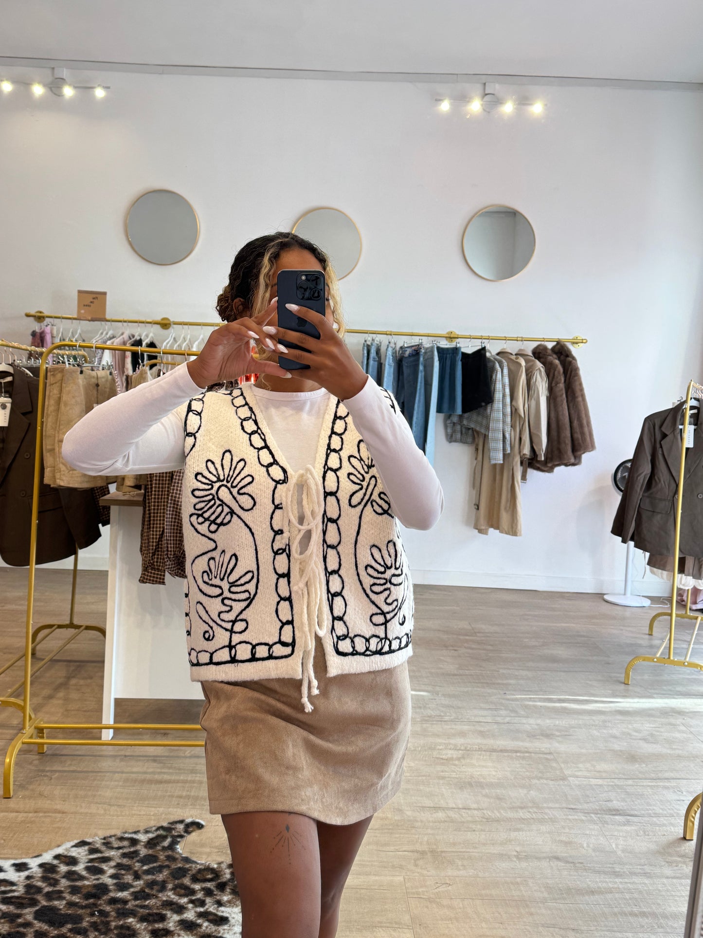 Gilet sans manches noir & blanc