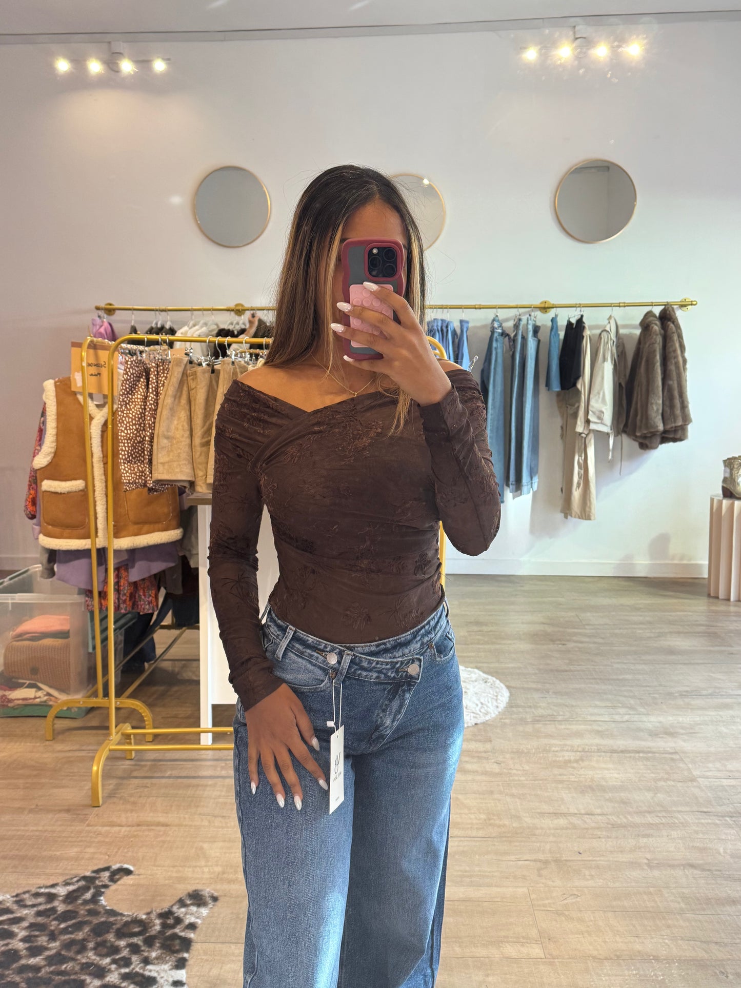 Top à motifs fleuris